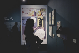 Espai dedicat a l’exposició de l’obra de Bàrbara Alca | © CCCB, Xavi Torrent, 2022