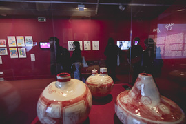 Espai dedicat a l’exposició de l’obra de Marta Cartu | © CCCB, Xavi Torrent, 2022