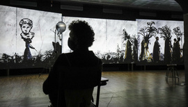 William Kentridge,"More Sweetly Play the Dance", 2015. Videoinstal·lació. | © CCCB, 2020. Autor: Martí E. Berenguer