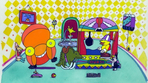 "Open door to fantasyland". Sally Cruikshank's animations.