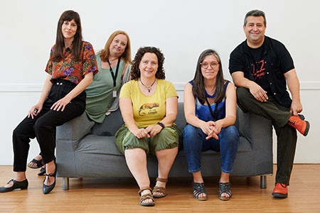 Elisenda Solsona, Elena Bartomeu, Cristina Xifra, Elena Polanco i Ricard Ruiz Garzón