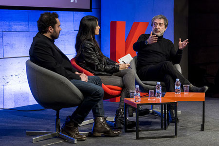 Aitor Gabilondo, Javier Olivares and Isabel Vázquez