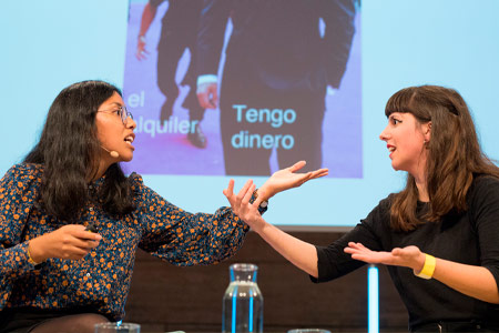 Rocío Quillahuaman y Roberta Vázquez